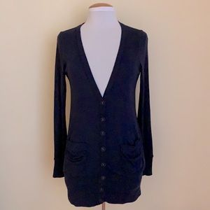 Splendid Navy Blue Button Up Cardigan